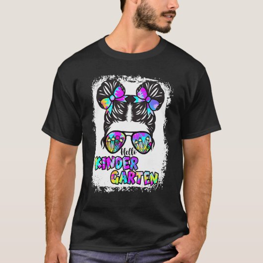 ブリーチ タイ ダイ Hello 幼稚園 入学準備 Tシャツ (正面)