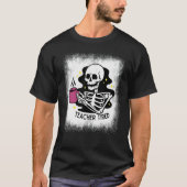 ブリーチ ハロウィン 先生 疲れた スケルトン 飲む Tシャツ (正面)