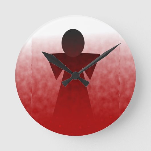 ブリーディングエンジェルウォール時計 ラウンド壁時計 (正面)