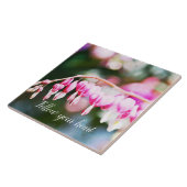 ブリーディングハートフラワーズピンク花の写真 タイル (側面)