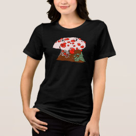 ブリーディング・トゥース・マッシュルームで釣り トライブレンドTシャツ