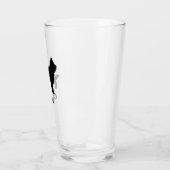 ブリードドッグシルエットパーソナライズされた タンブラーグラス (左)