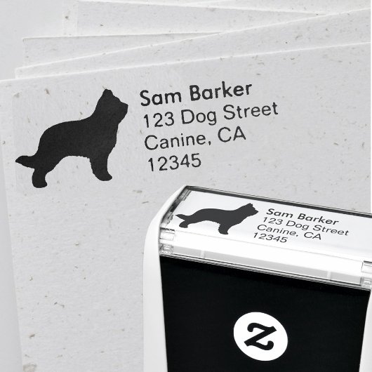 ブリードドッグブリードシルエット差出人住所 セルフインキングスタンプ