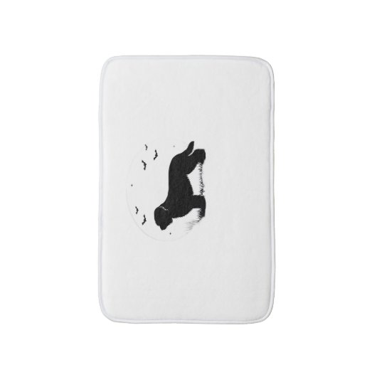 ブリードドッグ – ハロウィンムーンシルエットオーバーサイズT バスマット (正面縦)