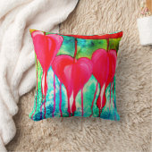 ブリードハート水彩抽象芸術 クッション (ブランケット)