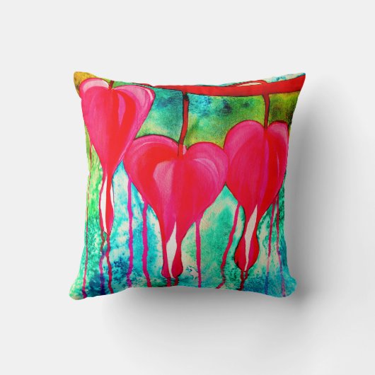 ブリードハート水彩抽象芸術 クッション (裏面)