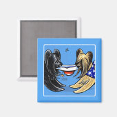 ブリード不機嫌ハッターズオフリーシュアート™ マグネット (正面/裏面)