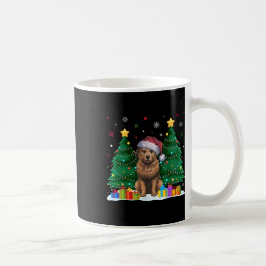 ブリード愛犬家サンタハット醜いクリスマスセーター コーヒーマグカップ (右)