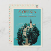 ブリード湖、ジュリアン・アルプス、スロベニア ポストカード (正面/裏面)