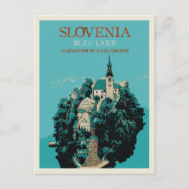 ブリード湖、ジュリアン・アルプス、スロベニア ポストカード