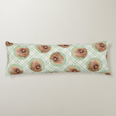 ブリード絵を描ズ・タウニー・ブラック・オーバーレイ可愛いドッグアート ボディピロー (裏面)