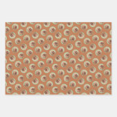 ブリード絵を描ズ・タウニー・ブラック・オーバーレイ可愛いドッグアート ラッピングペーパーシート (正面3)