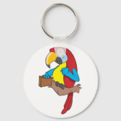 ブリーフケースのキーチェーン付きオウム キーホルダー (正面)