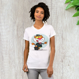 ブリーフケースを持つ微笑み虎Tシャツ Tシャツ