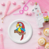 ブリーフケース付きオウム ペーパープレート (パーティー)