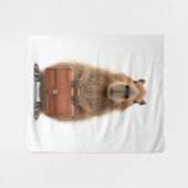 ブリーフケース付きビジネスキャピバラ タペストリー (正面(横))