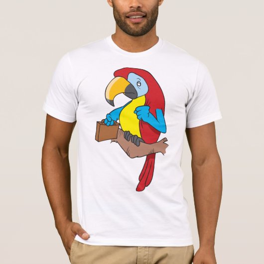 ブリーフケースTシャツ付きオウム Tシャツ (正面)