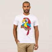 ブリーフケースTシャツ付きオウム Tシャツ (正面フル)