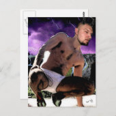 ブリーフポストカードにホットサテュロ ポストカード (正面/裏面)