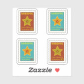 ブリーフマルケンvom Weihnachtsmannステッカー シール (シート)