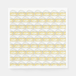 ブリーフランスのチーズテイスティングウェッジカクテルパーティー スタンダードランチョンナプキン