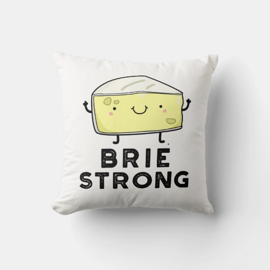 ブリーブストロングおもしろいチ前向きーズパン クッション (正面)