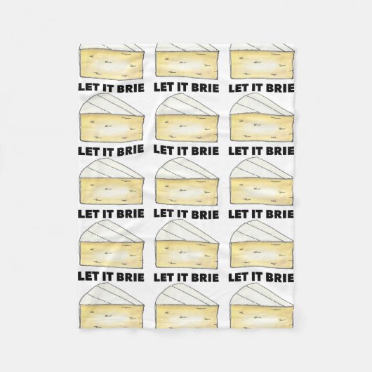 ブリーブリーチーズウェッジおもしろいグルメブリーチーズウェッジ フリースブランケット (正面)