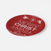 ブリーメリークリスマスセーター宗教的クリストレッド ペーパープレート (アングル)