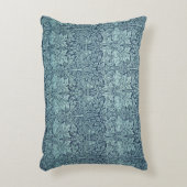 ブリールウサギbyウィリアム・モリス青いテキスタイルパターン アクセントクッション (正面(垂直))