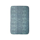 ブリールウサギbyウィリアム・モリス青いテキスタイルパターン バスマット (正面縦)