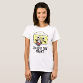 ブリー魔法かも 面白いチーズのダジャレ Tシャツ (正面フル)