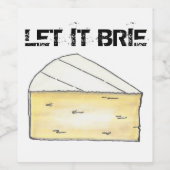 ブリー・チーズおもしろいグルメ ワインラベル (シングルラベル)