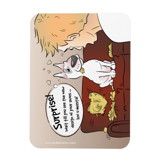 ブルおもしろいテリアマンガ冷蔵庫用マグネット マグネット (縦)