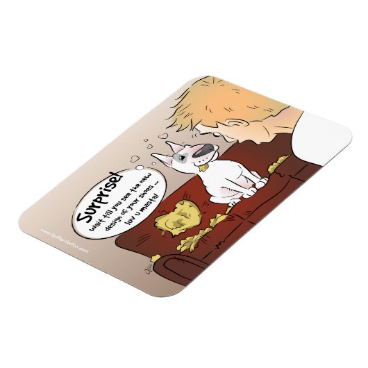 ブルおもしろいテリアマンガ冷蔵庫用マグネット マグネット (左側)