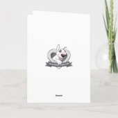 ブルおもしろいテリア「マグショット」グリーティングカード カード (裏面)