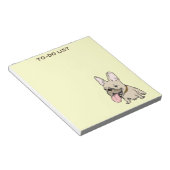 ブルおもしろいドッグフランスのスケッチフレンチーカスタム文字 ノートパッド (アングル)