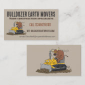 ブルおもしろいドライビングブルドーザー建築事業 名刺 (正面/裏面)