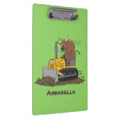 ブルおもしろいドライビングブルドーザー クリップボード (右)