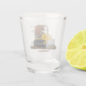 ブルおもしろいドライビングブルドーザー ショットグラス (裏面)