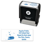 ブルおもしろいドライビングブルドーザー セルフインキングスタンプ (インサイチュ)