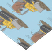 ブルおもしろいドライビングブルドーザー テーブルクロス (アングル)