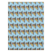 ブルおもしろいドライビングブルドーザー テーブルクロス (正面)