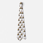 ブルおもしろいドライビングブルドーザー ネクタイ (正面)