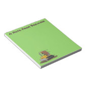 ブルおもしろいドライビングブルドーザー ノートパッド (アングル)