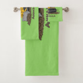 ブルおもしろいドライビングブルドーザー バスタオルセット (インサイチュ)