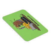 ブルおもしろいドライビングブルドーザー マグネット (右側)