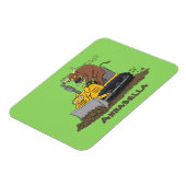 ブルおもしろいドライビングブルドーザー マグネット (左側)