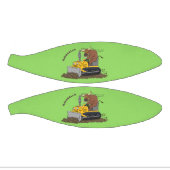 ブルおもしろいドライビングブルドーザー ミニバスケットボール (パネル)