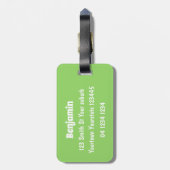 ブルおもしろいドライビングブルドーザー ラゲッジタグ (裏面縦)