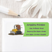 ブルおもしろいドライビングブルドーザー ラベル (インサイチュ)